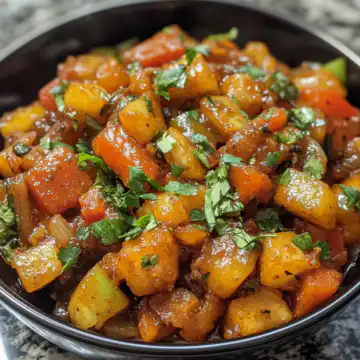 This Sweet And Sour Indian Stir taken with iphone 15 pro max --iw 2 --ar 4:5 --v 6.1 --raw