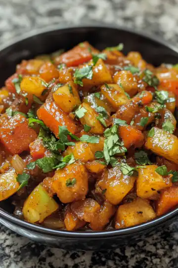 This Sweet And Sour Indian Stir taken with iphone 15 pro max --iw 2 --ar 4:5 --v 6.1 --raw