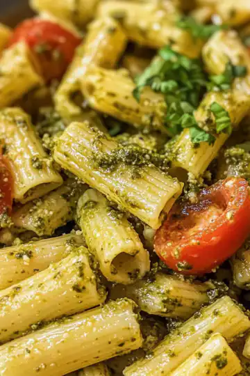 Tiktok Baked Feta Pasta With Pesto! taken with iphone 15 pro max --iw 2 --ar 4:5 --v 6.1 --raw