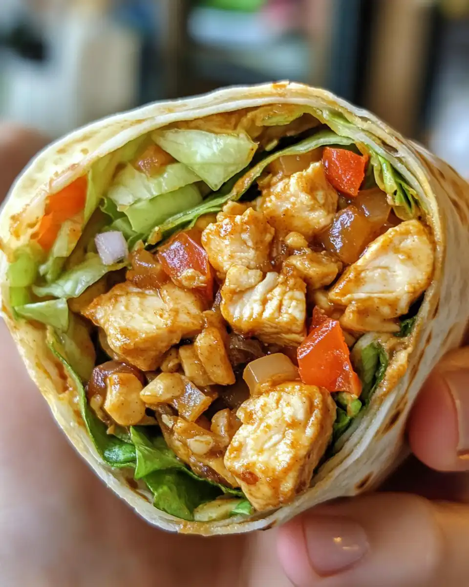 Final plated Thai Peanut Wraps ready to serve and enjoy