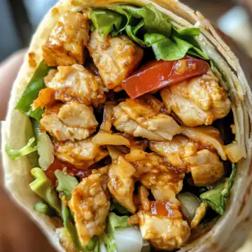 Ultimate Thai Peanut Chicken Wraps taken with iphone 15 pro max --iw 2 --ar 4:5 --v 6.1 --raw