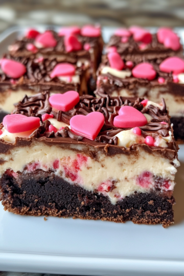 valentines day cheesecake brownies taken with iphone 15 pro max --iw 2 --ar 4:5 --v 6.1 --raw