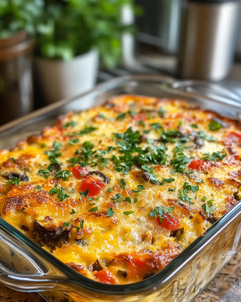 Vegan breakfast casserole steaming in pressure cooker pot
