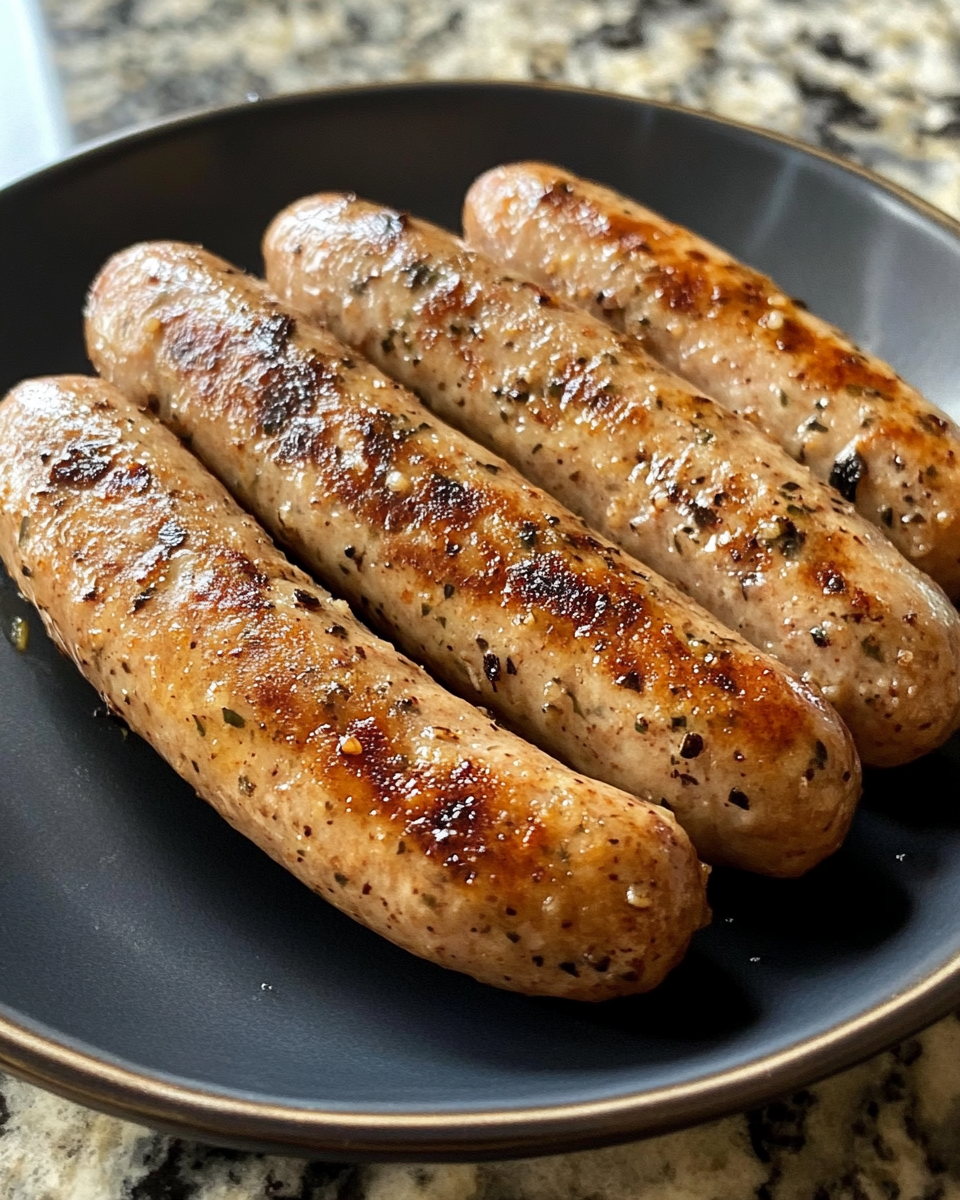 Baked vegan breakfast sausage patties cooling on a rack