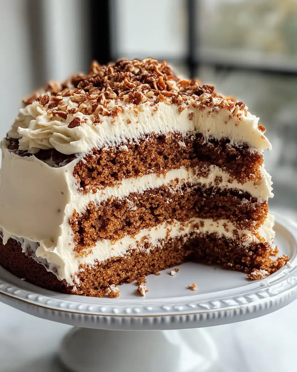 Warm vegan carrot cake fresh from the pressure cooker steaming