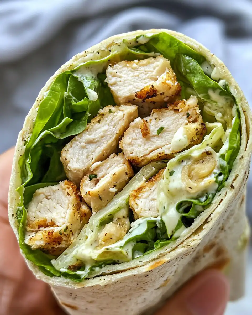 Pressure cooked vegan chicken Caesar wraps fresh from cooker