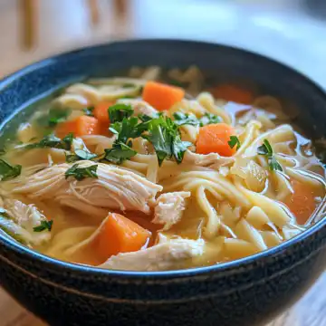 Vegan Chicken Noodle Soup taken with iphone 15 pro max --iw 2 --ar 4:5 --v 6.1 --raw