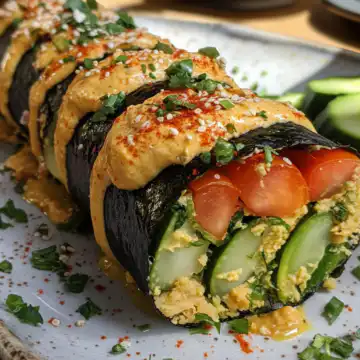 Vegan Hummus And Veggie Roll taken with iphone 15 pro max --iw 2 --ar 4:5 --v 6.1 --raw