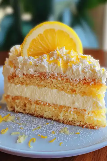 Vegan Lemon Cake taken with iphone 15 pro max --iw 2 --ar 4:5 --v 6.1 --raw