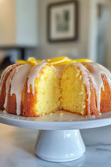 Vegan Lemon Pound Cake With Lemon Glazing taken with iphone 15 pro max --iw 2 --ar 4:5 --v 6.1 --raw