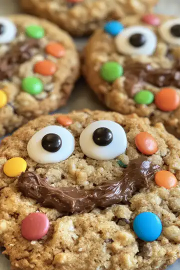 Vegan Monster Cookies taken with iphone 15 pro max --iw 2 --ar 4:5 --v 6.1 --raw