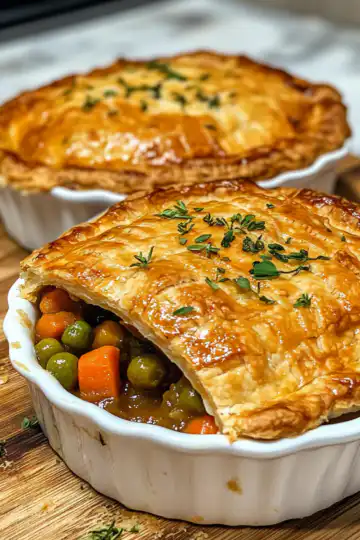 Vegan Savory Stout And Vegetable Pies taken with iphone 15 pro max --iw 2 --ar 4:5 --v 6.1 --raw