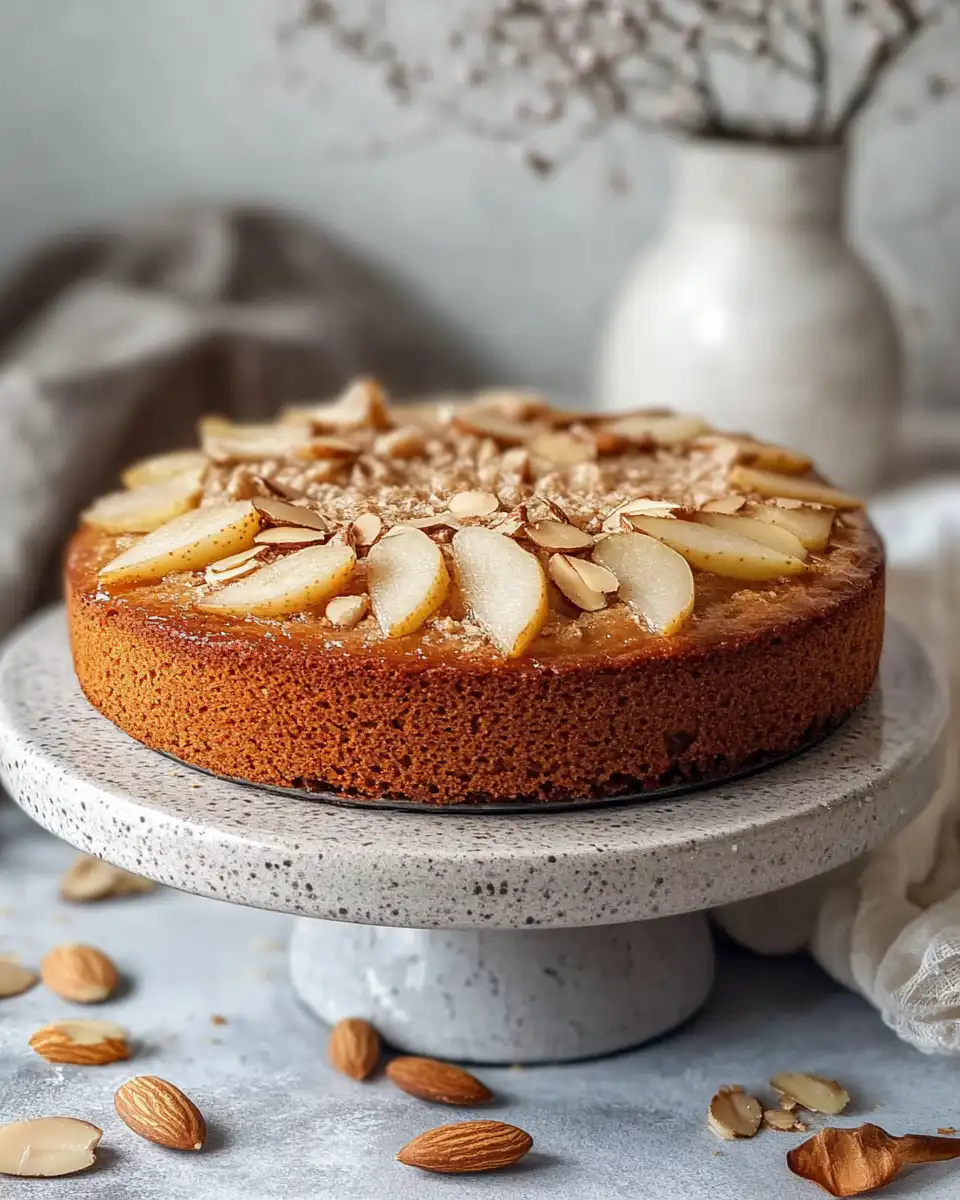 Pressure cooker spiced vegan pear cake aroma and steam