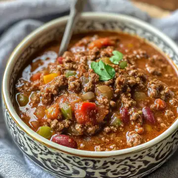 venison chili taken with iphone 15 pro max --iw 2 --ar 4:5 --v 6.1 --raw