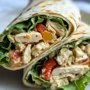 Waldorf Chicken Salad Wrap taken with iphone 15 pro max --iw 2 --ar 4:5 --v 6.1 --raw