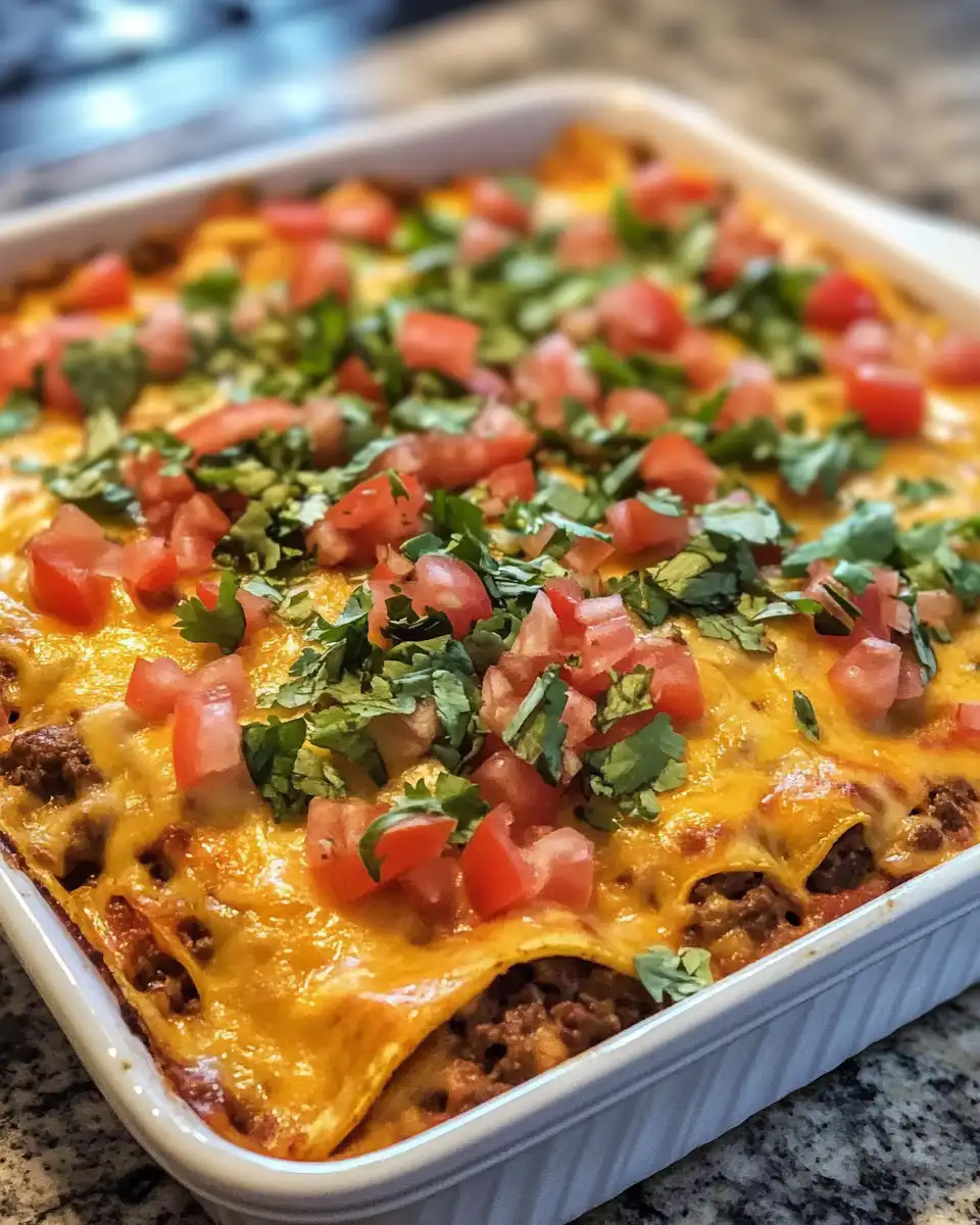 Steam rising from walking taco casserole in pressure cooker