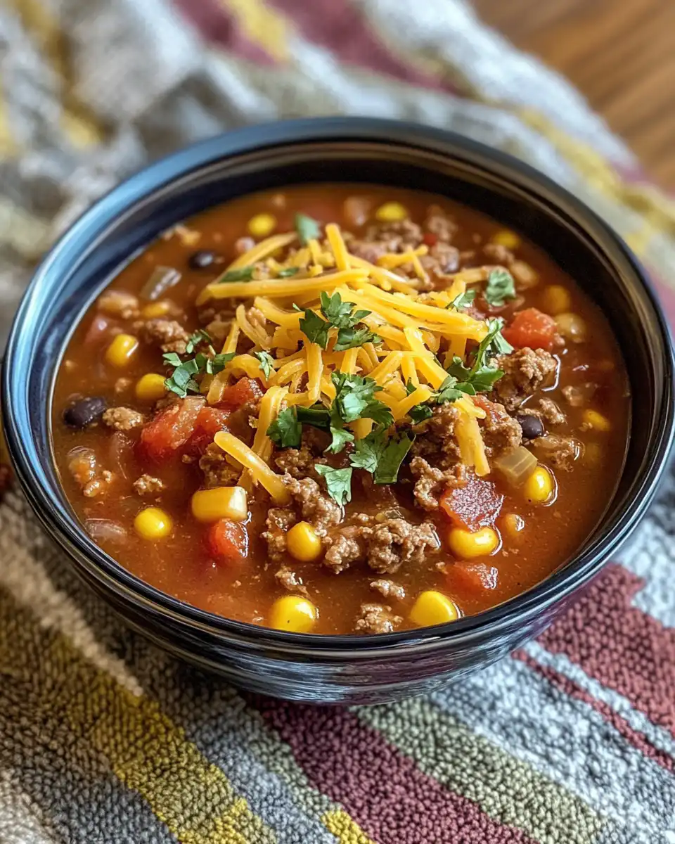 Ingredients including canned beans, tomatoes, and diced chiles for taco soup