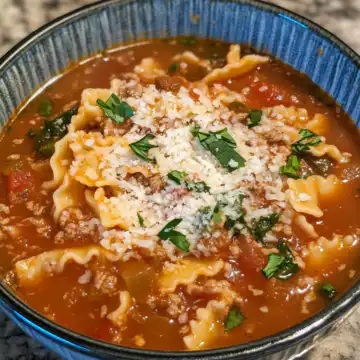 Wegmans Tuscan Style Lasagna Soup With Turkey Sausage taken with iphone 15 pro max --iw 2 --ar 4:5 --v 6.1 --raw
