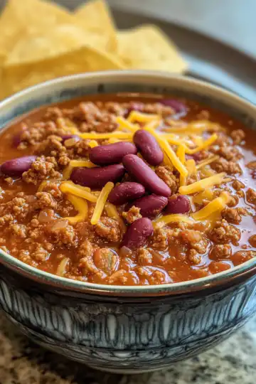 Wendys Copycat Chili In The Slow Cooker taken with iphone 15 pro max --iw 2 --ar 4:5 --v 6.1 --raw