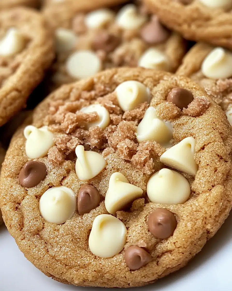 Fresh white chocolate chip Biscoff cookies baking