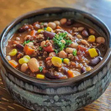 3 Bean Chili taken with iphone 15 pro max --iw 2 --ar 4:5 --v 6.0 --raw