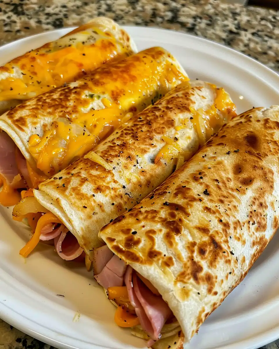 Air fryer hot ham and cheese wraps fresh and ready