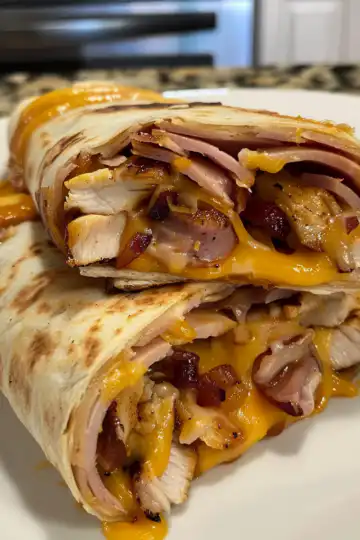 Air Fryer Hot Chicken Ham and Cheese Wraps taken with iphone 15 pro max --iw 2 --ar 4:5 --v 6.0 --raw