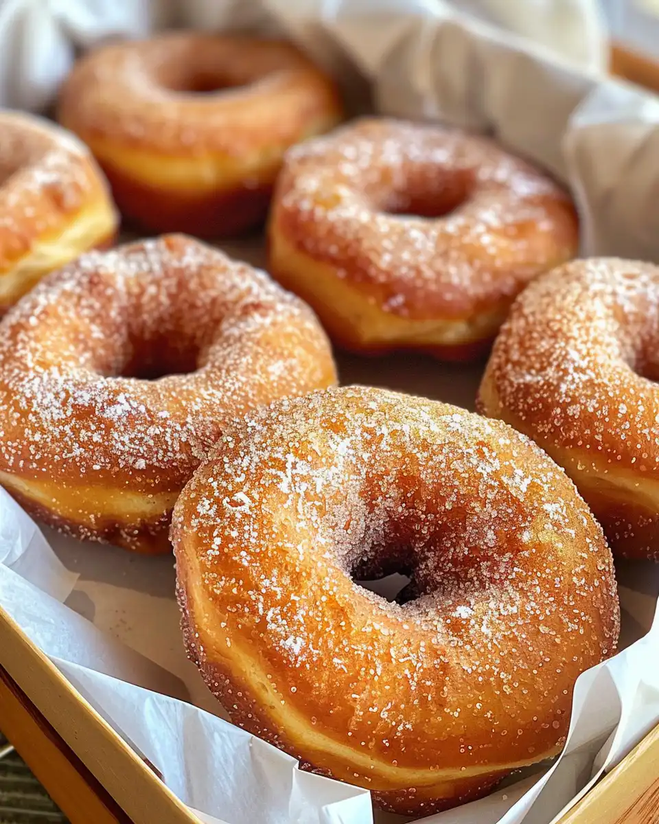 Freshly cooked apple cider donuts steaming hot