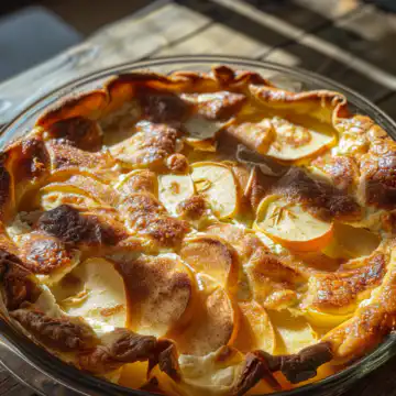 Apple Cinnamon Cottage Cheese Bake taken with iphone 15 pro max --iw 2 --ar 4:5 --v 6.0 --raw