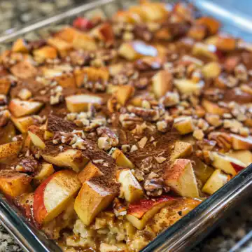 Apple Cinnamon Cottage Cheese Breakfast Bake taken with iphone 15 pro max --iw 2 --ar 4:5 --v 6.0 --raw