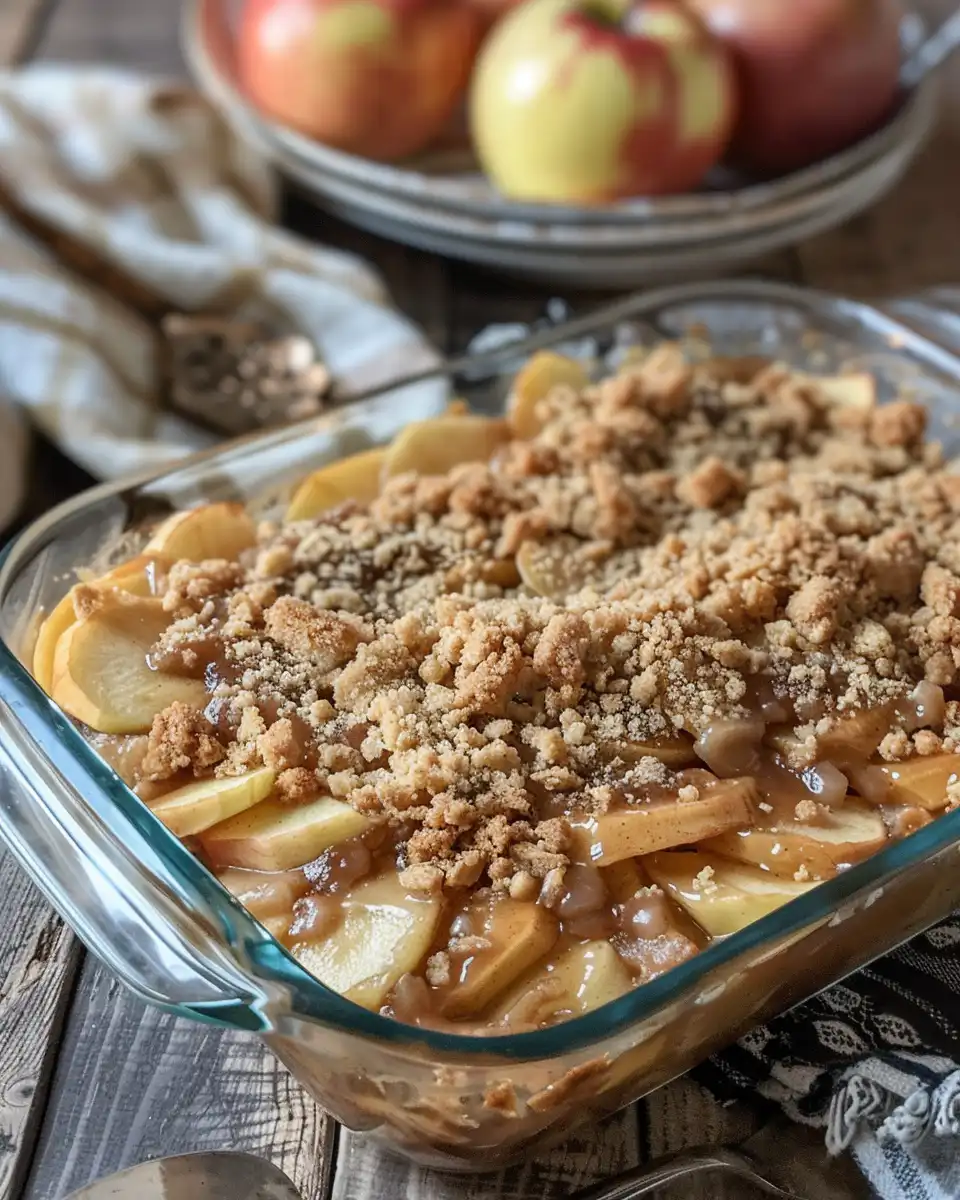 Apple pie cinnamon roll casserole in a pressure cooker with steam rising