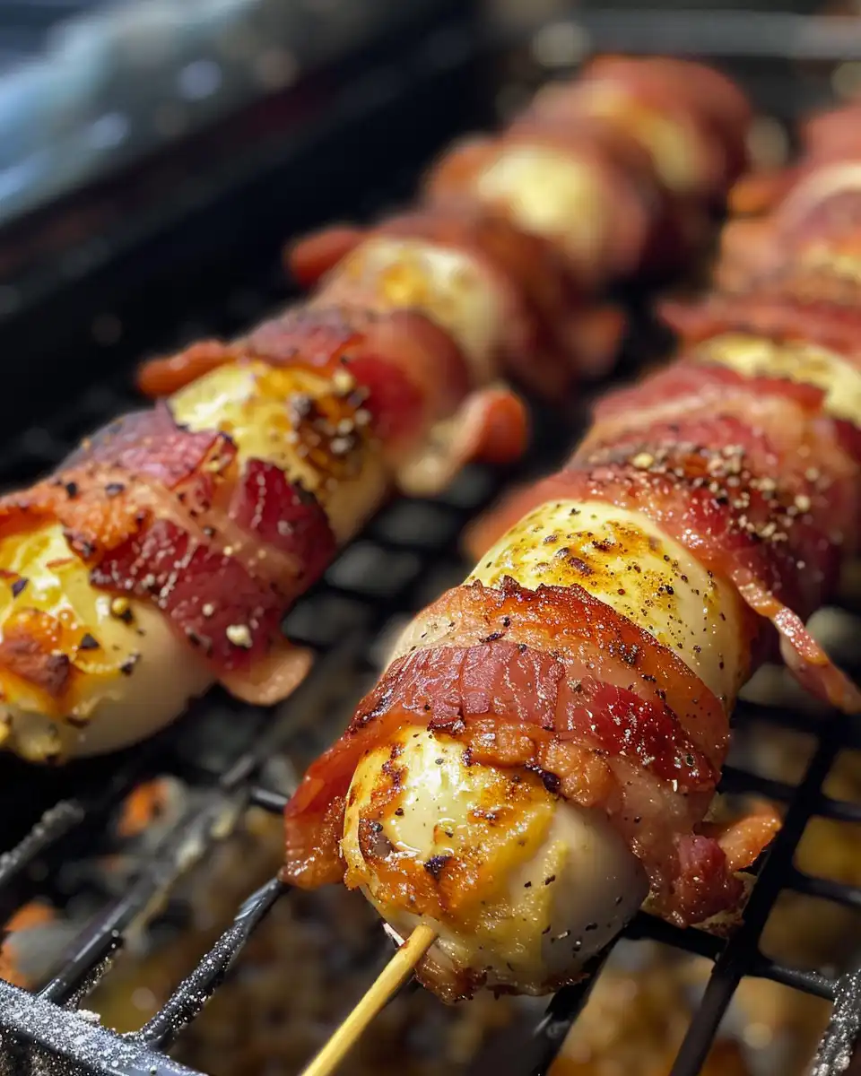 Ingredients for bacon wrapped jalapeno recipe including cream cheese, bacon, and sausage