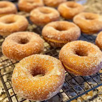 Baked Cinnamon Sugar Donuts taken with iphone 15 pro max --iw 2 --ar 4:5 --v 6.0 --raw