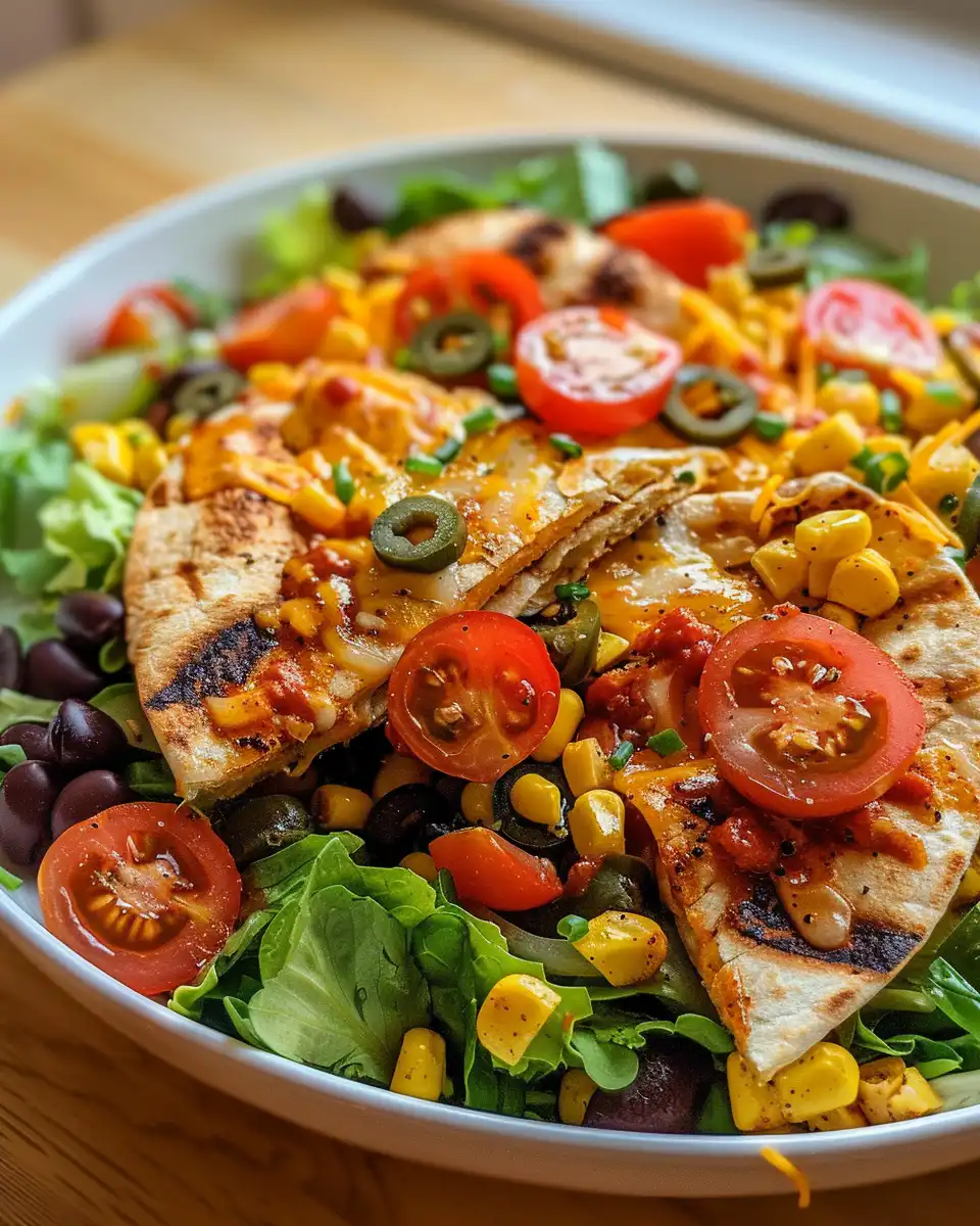 Juicy fajita chicken fresh from the pressure cooker ready for salad