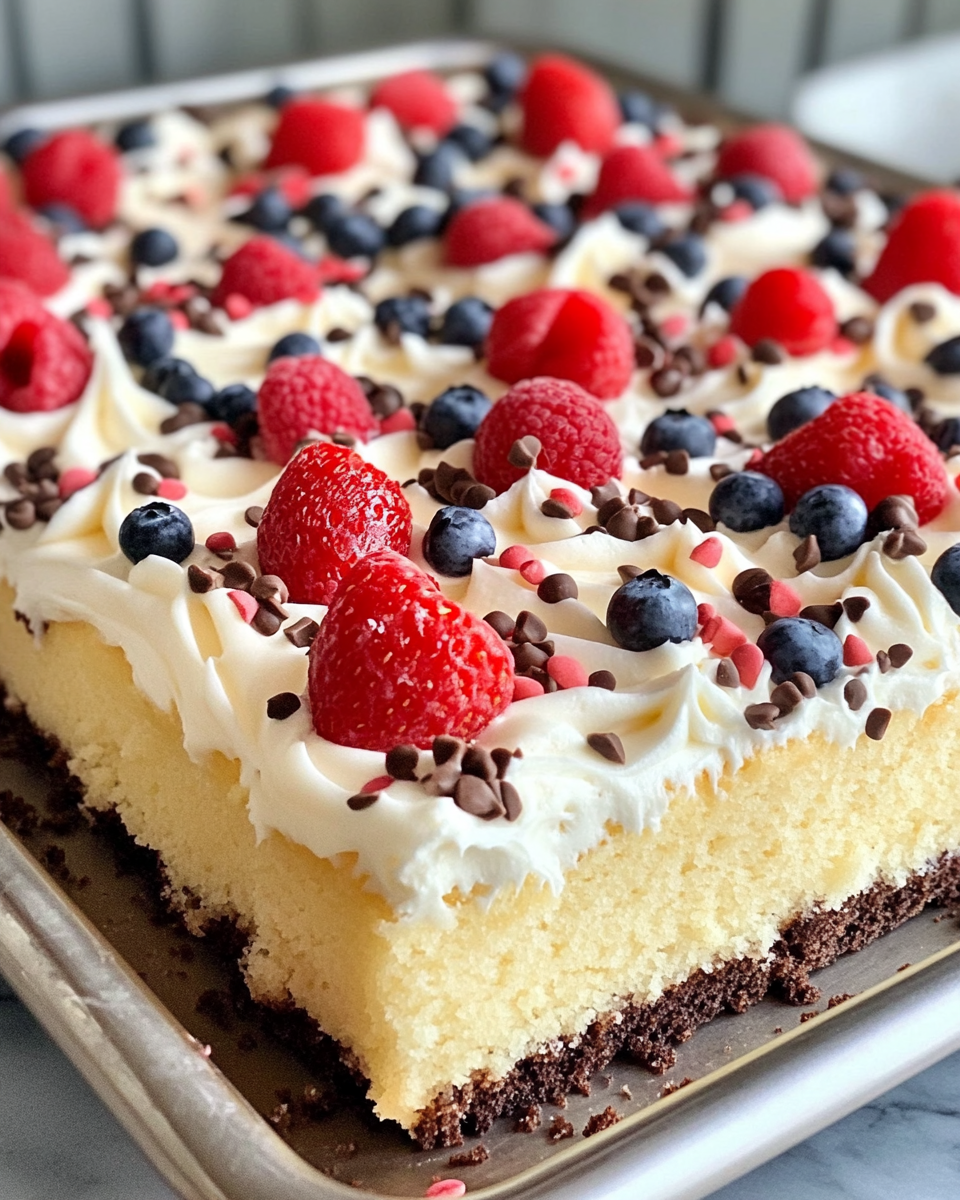 Freshly baked copycat Costco sheet cake out of pressure cooker