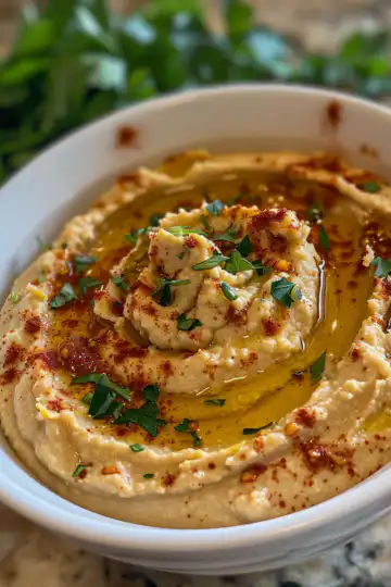 Boars Head Sweet Chili Garlic Hummus taken with iphone 15 pro max --iw 2 --ar 4:5 --v 6.0 --raw