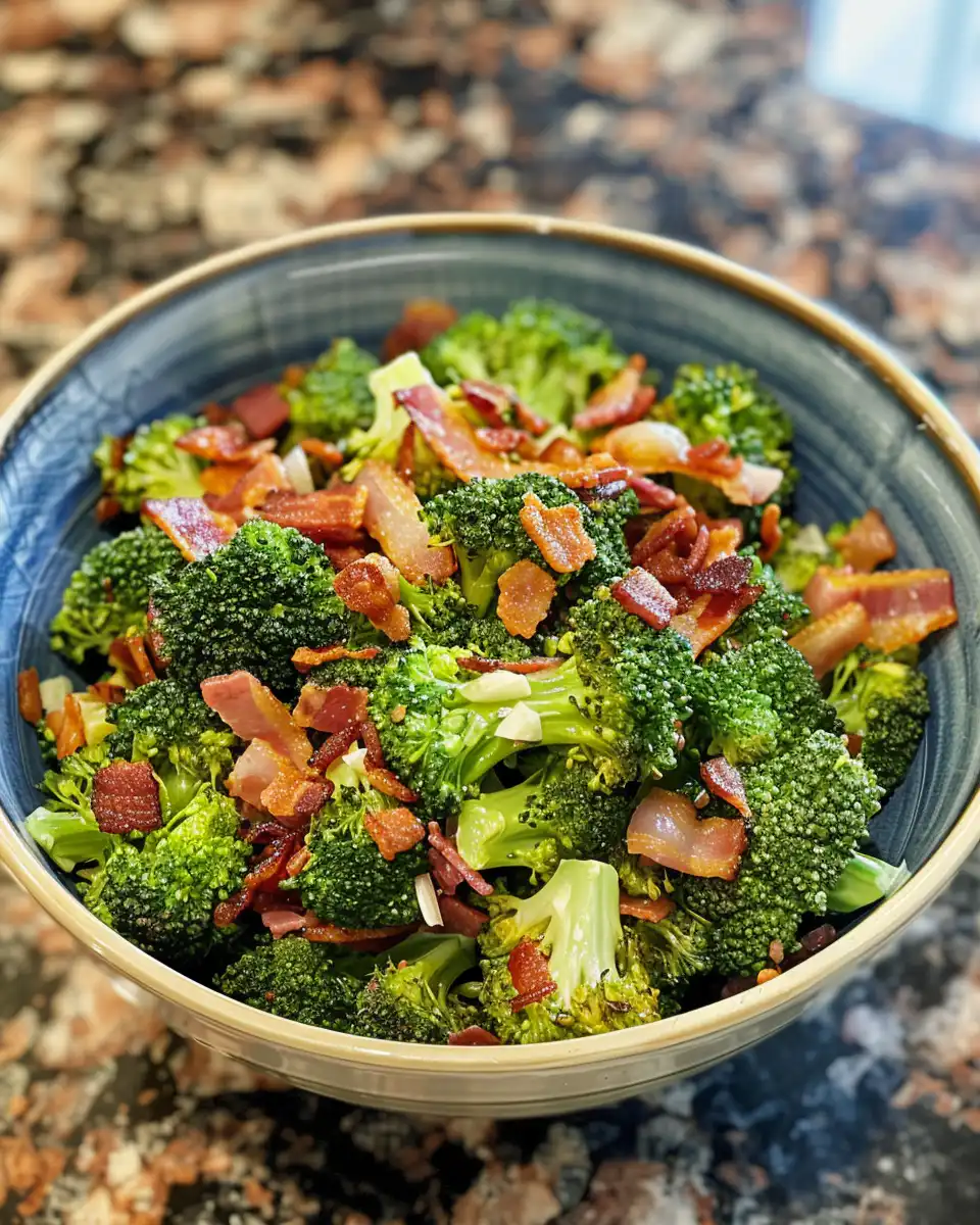 Ingredients for pressure cooker broccoli salad including broccoli cheddar bacon and dressing