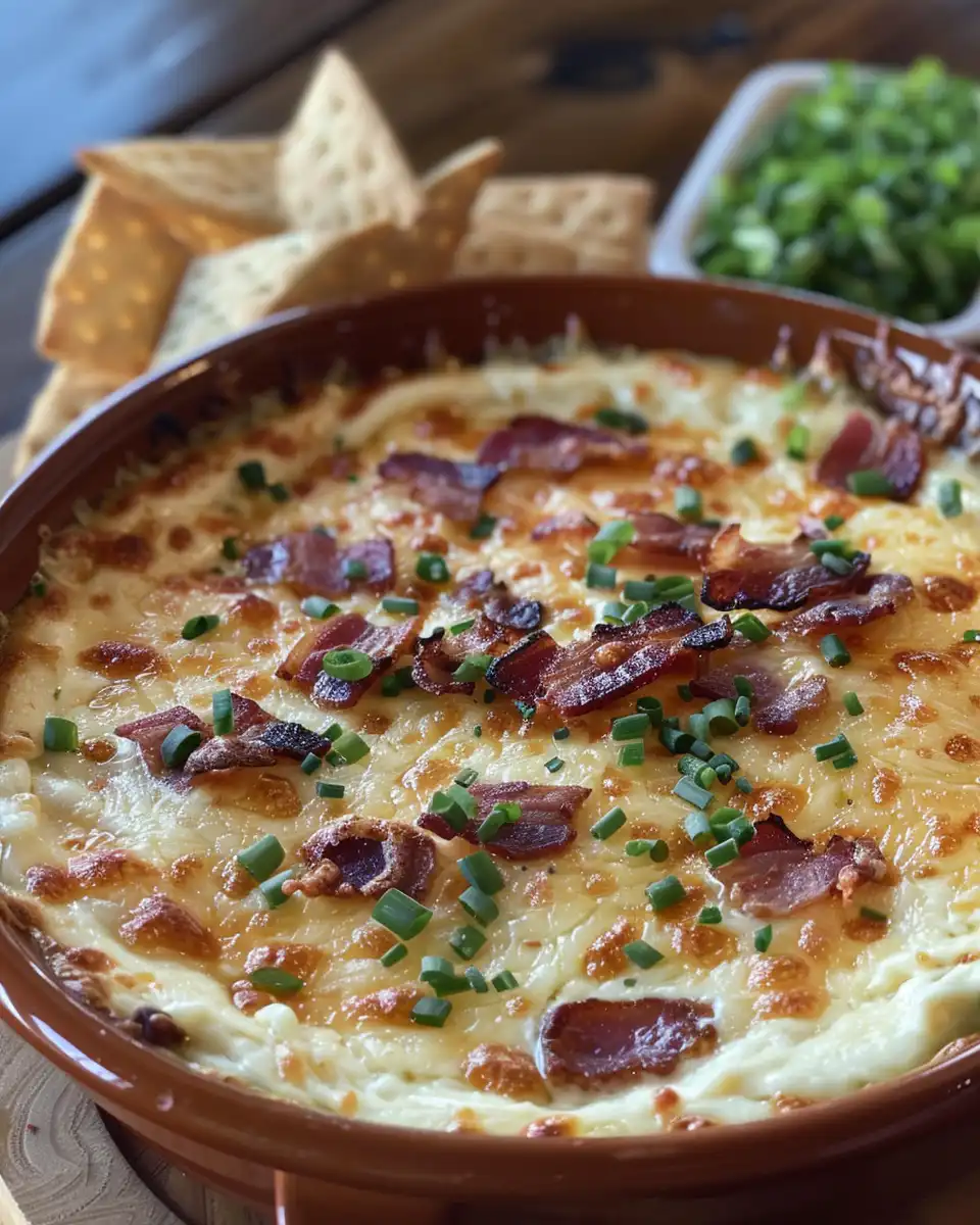Ingredients for creamy bacon cheese dip including herbs, cheese, and bacon