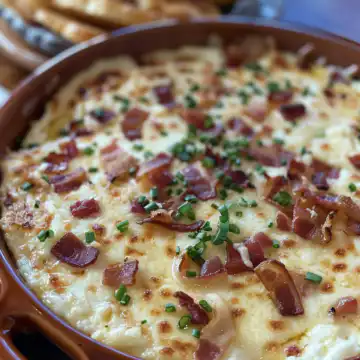 Cheese And Bacon Dip taken with iphone 15 pro max --iw 2 --ar 4:5 --v 6.0 --raw