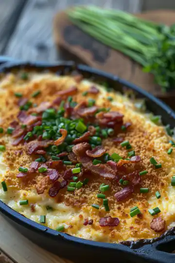 Cheese and Bacon Grits Casserole taken with iphone 15 pro max --iw 2 --ar 4:5 --v 6.0 --raw