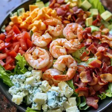 Chopped Salad With Shrimp, Blue Cheese And Bacon 7 taken with iphone 15 pro max --iw 2 --ar 4:5 --v 6.0 --raw