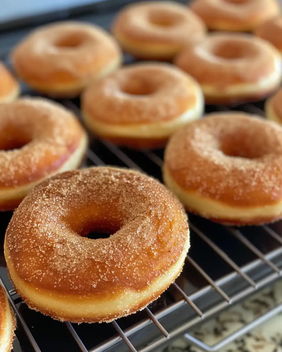 Ingredients for cinnamon sugar donuts arranged on kitchen counter