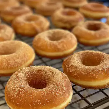 Cinnamon Baked Doughnuts taken with iphone 15 pro max --iw 2 --ar 4:5 --v 6.0 --raw