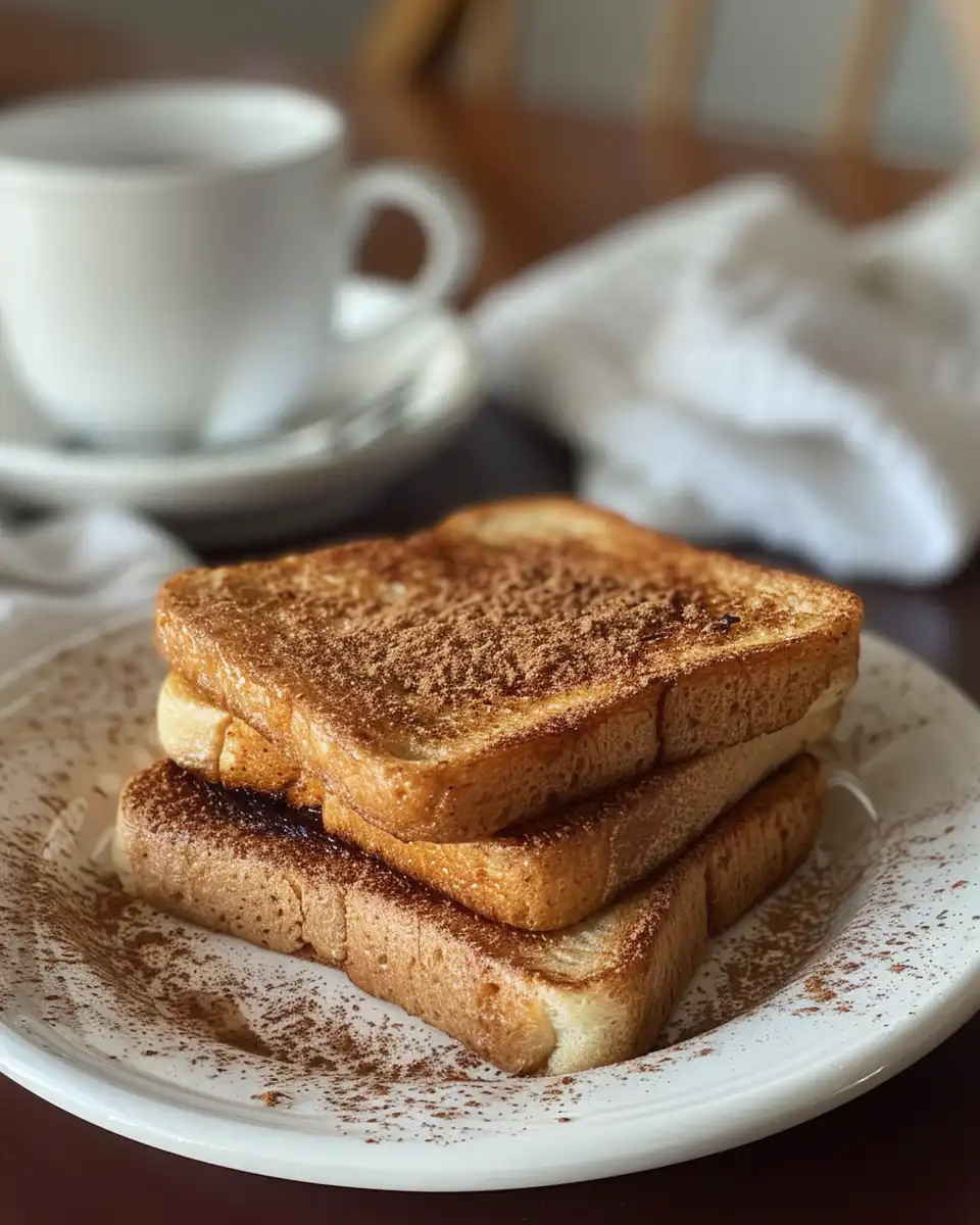 Ingredients for cinnamon toast including cinnamon, sugar, butter, and bread slices