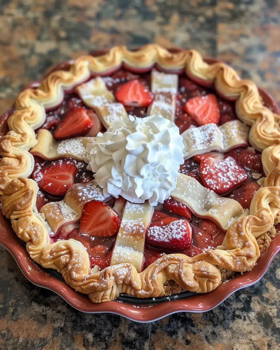 Strawberry pie ingredients laid out including frozen crust and fresh berries