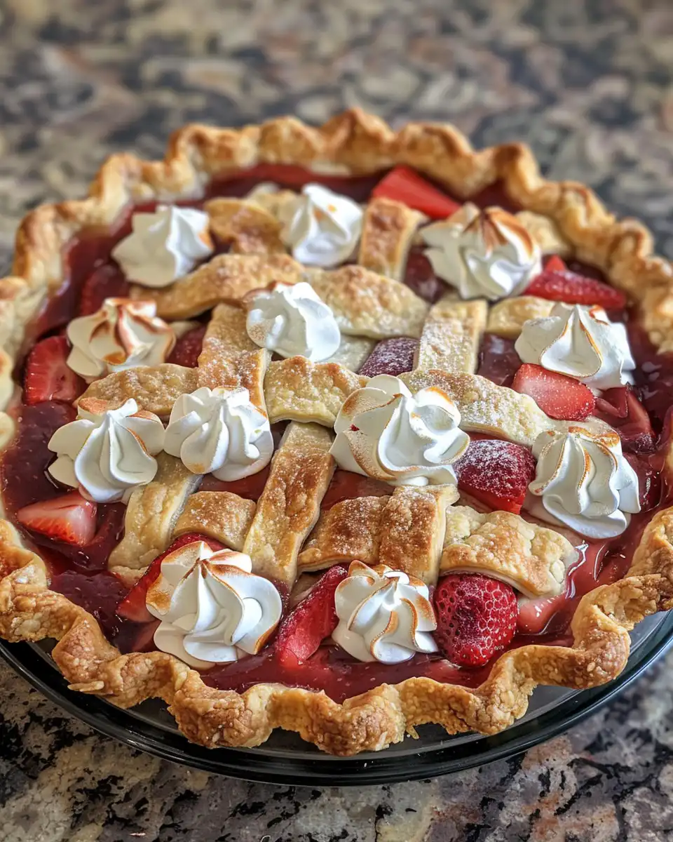 Pressure cooker starting to hiss with fresh strawberry pie inside