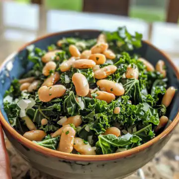 Copycat Erewhon Kale White Bean Salad taken with iphone 15 pro max --iw 2 --ar 4:5 --v 6.0 --raw