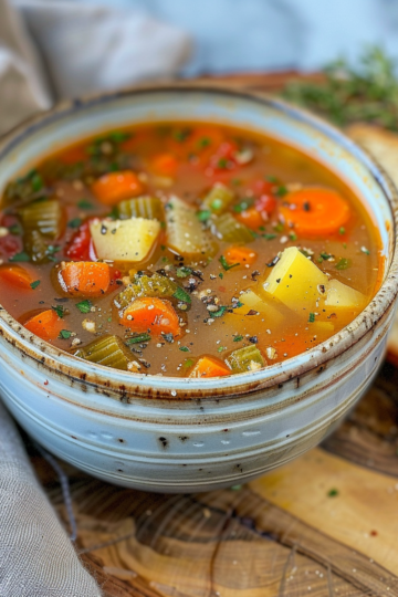 Copycat Frischs Vegetable Soup taken with iphone 15 pro max --iw 2 --ar 4:5 --v 6.0 --raw