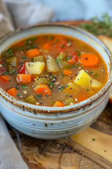Copycat Frischs Vegetable Soup taken with iphone 15 pro max --iw 2 --ar 4:5 --v 6.0 --raw