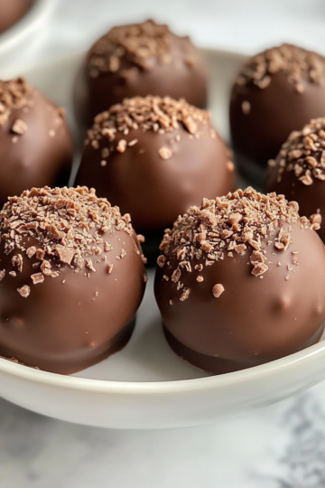 Copycat Lindor Truffle Chocolate Dessert taken with iphone 15 pro max --iw 2 --ar 4:5 --v 6.1 --raw